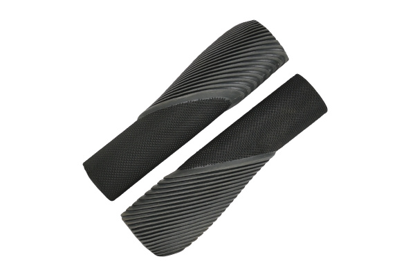 Грипсы MTB HL-G303-1 130mm, эргономические, резина, черно-серые